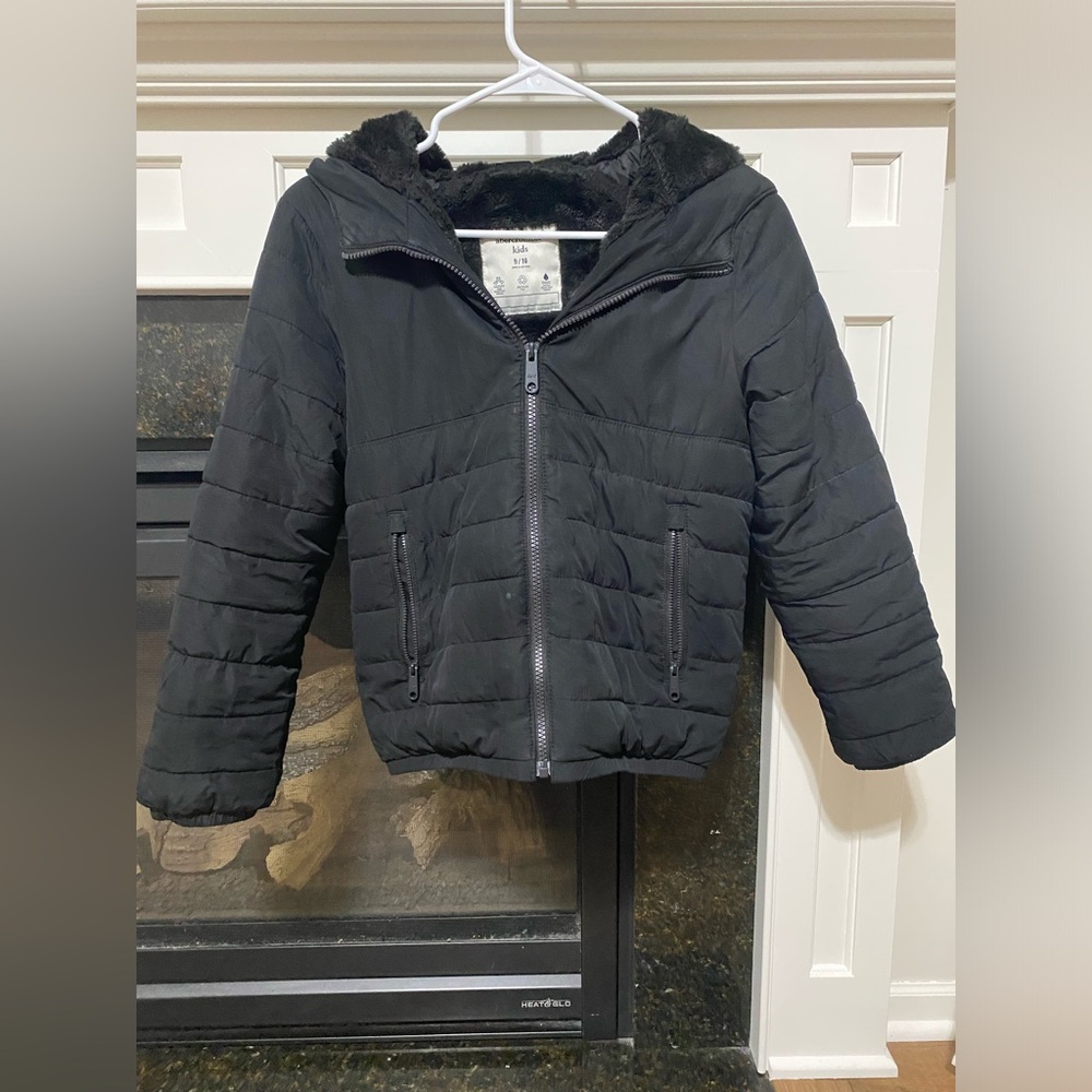 Abercrombie Kids Black Puffer with Hood